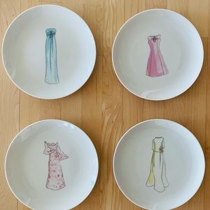 4 Jacqueline Kennedy dress plates from exhibition
